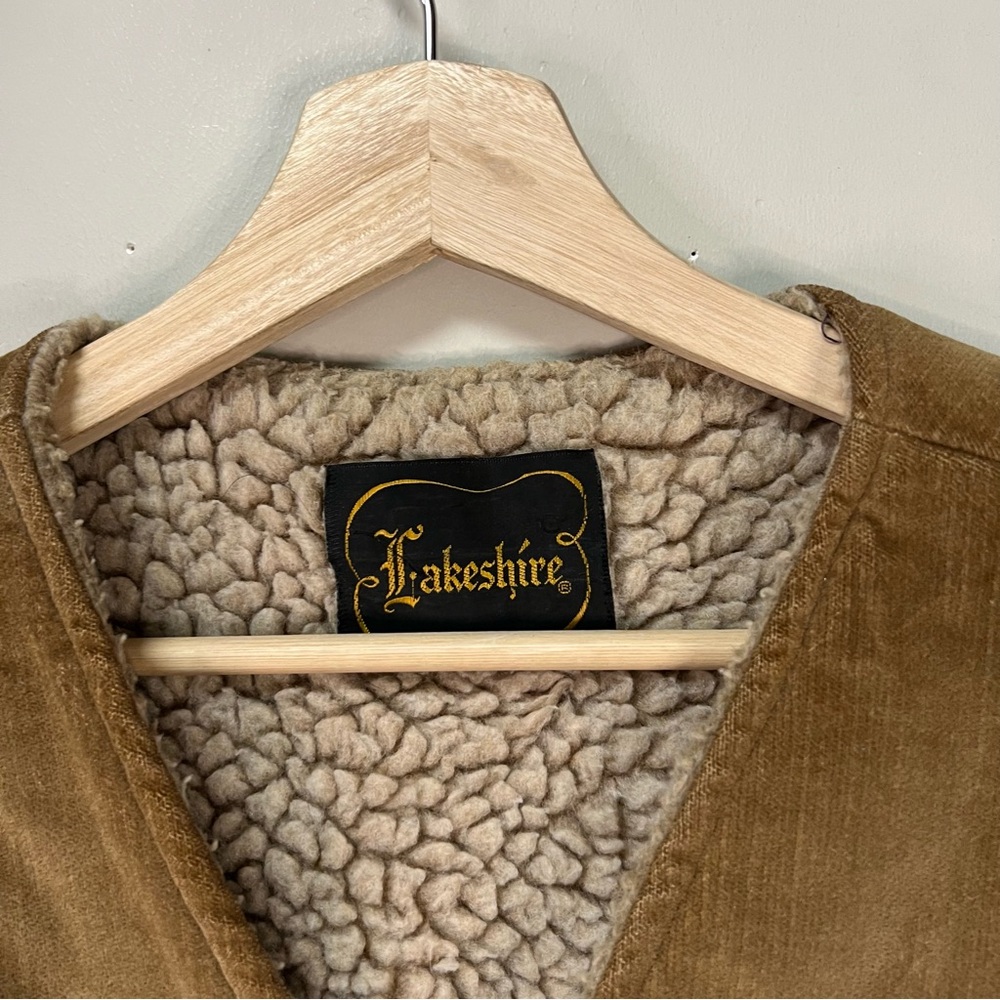 Vtg 80s Sherpa Lined Vest - Picture 3 of 8